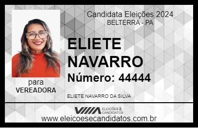 Candidato ELIETE NAVARRO 2024 - BELTERRA - Eleições