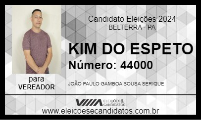 Candidato KIM DO CHURRASCO 2024 - BELTERRA - Eleições