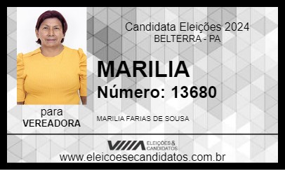 Candidato MARILIA 2024 - BELTERRA - Eleições