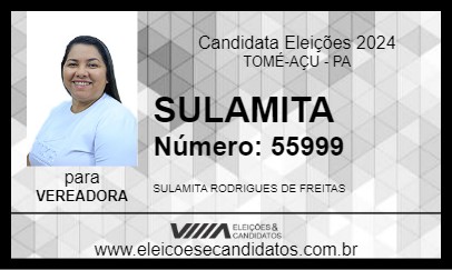 Candidato SULAMITA 2024 - TOMÉ-AÇU - Eleições