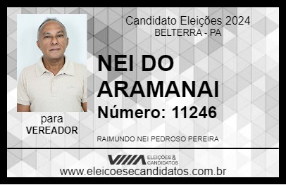 Candidato NEI DO ARAMANAI 2024 - BELTERRA - Eleições