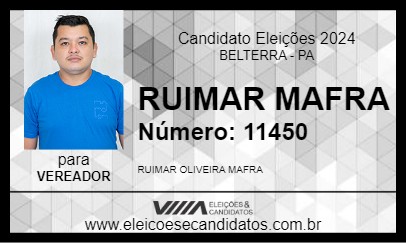 Candidato RUIMAR MAFRA 2024 - BELTERRA - Eleições