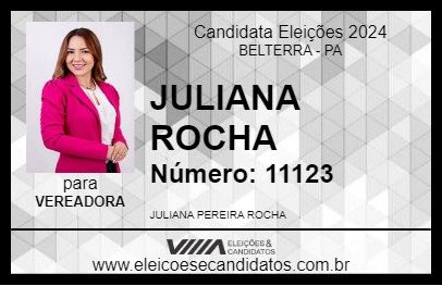 Candidato JULIANA ROCHA 2024 - BELTERRA - Eleições