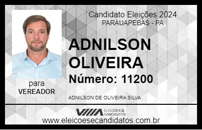 Candidato ADNILSON OLIVEIRA 2024 - PARAUAPEBAS - Eleições