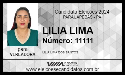 Candidato LILIA LIMA 2024 - PARAUAPEBAS - Eleições