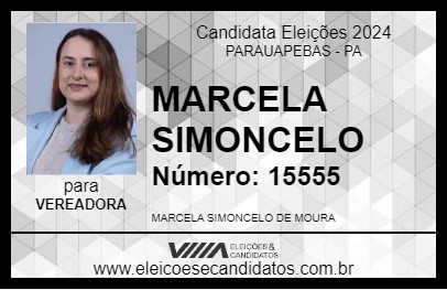 Candidato MARCELA SIMONCELO 2024 - PARAUAPEBAS - Eleições