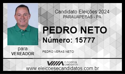 Candidato PEDRO NETO 2024 - PARAUAPEBAS - Eleições