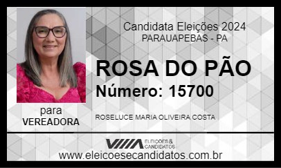 Candidato ROSA DO PÃO 2024 - PARAUAPEBAS - Eleições