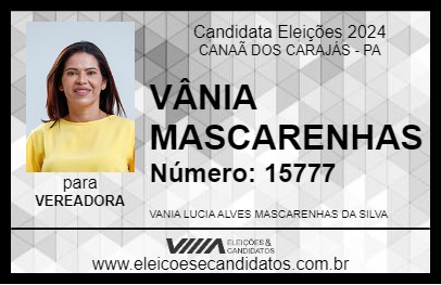 Candidato VÂNIA MASCARENHAS 2024 - CANAÃ DOS CARAJÁS - Eleições