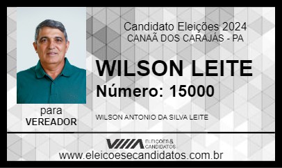 Candidato WILSON LEITE 2024 - CANAÃ DOS CARAJÁS - Eleições