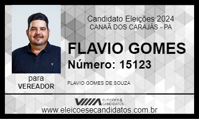 Candidato FLAVIO GOMES 2024 - CANAÃ DOS CARAJÁS - Eleições