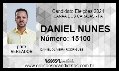 Candidato DANIEL NUNES 2024 - CANAÃ DOS CARAJÁS - Eleições