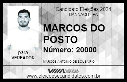 Candidato MARCOS DO POSTO 2024 - BANNACH - Eleições