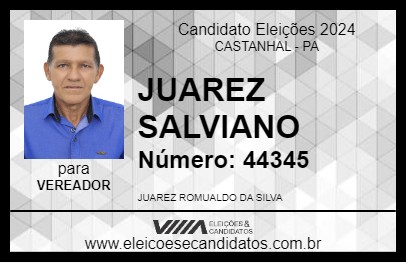 Candidato JUAREZ SALVIANO 2024 - CASTANHAL - Eleições