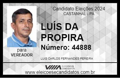 Candidato LUÍS DA PROPIRA 2024 - CASTANHAL - Eleições