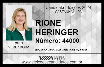 Candidato RIONE HERINGER 2024 - CASTANHAL - Eleições