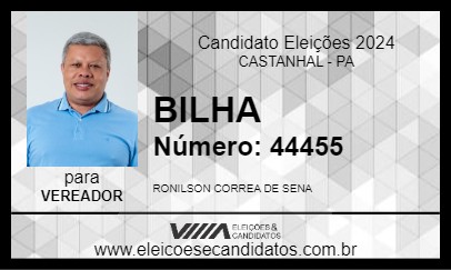 Candidato BILHA 2024 - CASTANHAL - Eleições