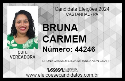 Candidato BRUNA CARMEM 2024 - CASTANHAL - Eleições