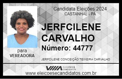 Candidato JERFCILENE CARVALHO 2024 - CASTANHAL - Eleições