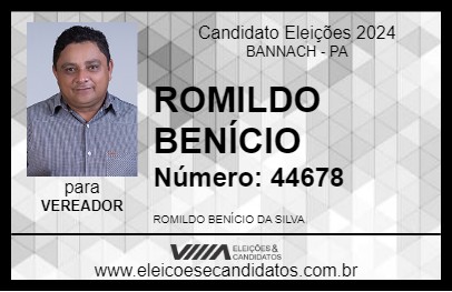 Candidato ROMILDO BENÍCIO 2024 - BANNACH - Eleições