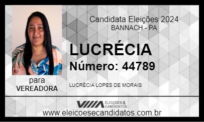 Candidato LUCRÉCIA 2024 - BANNACH - Eleições