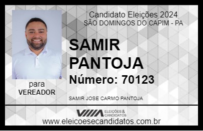 Candidato SAMIR PANTOJA 2024 - SÃO DOMINGOS DO CAPIM - Eleições