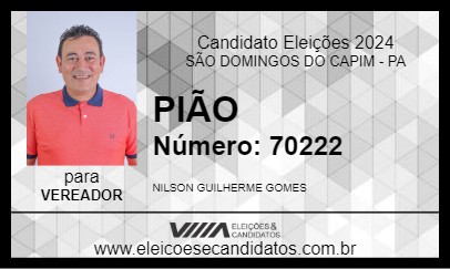 Candidato PIÃO 2024 - SÃO DOMINGOS DO CAPIM - Eleições