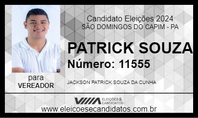 Candidato PATRICK SOUZA 2024 - SÃO DOMINGOS DO CAPIM - Eleições