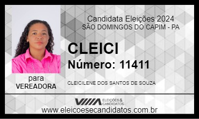 Candidato CLEICI 2024 - SÃO DOMINGOS DO CAPIM - Eleições