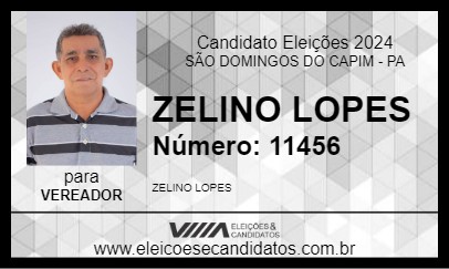 Candidato ZELINO LOPES 2024 - SÃO DOMINGOS DO CAPIM - Eleições