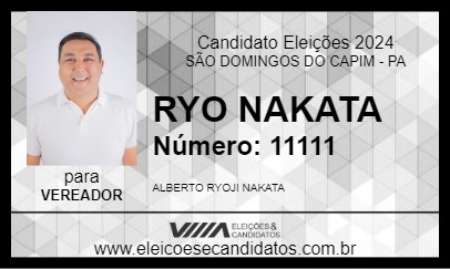 Candidato RYO NAKATA 2024 - SÃO DOMINGOS DO CAPIM - Eleições