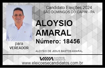 Candidato ALOYSIO AMARAL 2024 - SÃO DOMINGOS DO CAPIM - Eleições