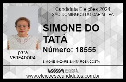 Candidato SIMONE DO TATÁ 2024 - SÃO DOMINGOS DO CAPIM - Eleições