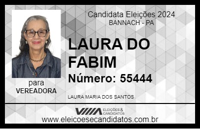 Candidato LAURA DO FABIM 2024 - BANNACH - Eleições