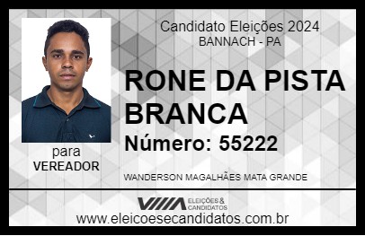 Candidato RONE DA PISTA BRANCA 2024 - BANNACH - Eleições