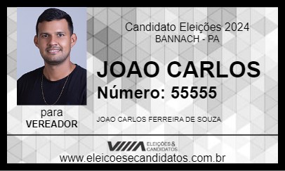 Candidato JOAO CARLOS 2024 - BANNACH - Eleições