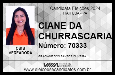 Candidato CIANE DA CHURRASCARIA 2024 - ITAITUBA - Eleições