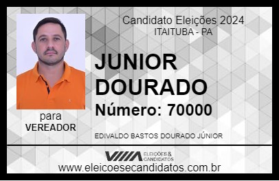 Candidato JUNIOR DOURADO 2024 - ITAITUBA - Eleições