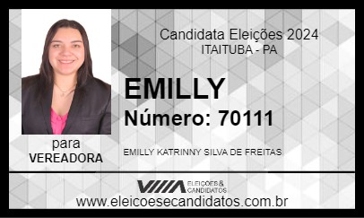 Candidato EMILLY 2024 - ITAITUBA - Eleições