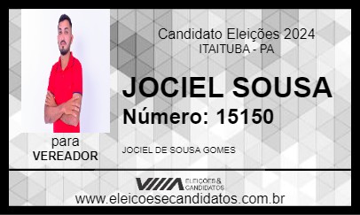 Candidato JOCIEL SOUSA 2024 - ITAITUBA - Eleições