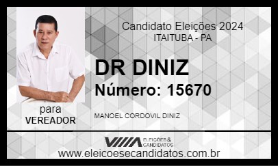 Candidato DR DINIZ 2024 - ITAITUBA - Eleições