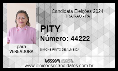 Candidato PITY 2024 - TRAIRÃO - Eleições