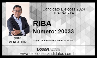 Candidato RIBA 2024 - TRAIRÃO - Eleições