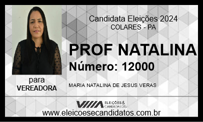 Candidato PROF NATALINA 2024 - COLARES - Eleições