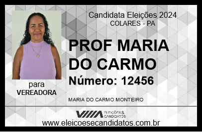 Candidato PROF MARIA DO CARMO 2024 - COLARES - Eleições