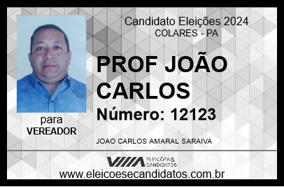 Candidato PROF JOÃO CARLOS 2024 - COLARES - Eleições