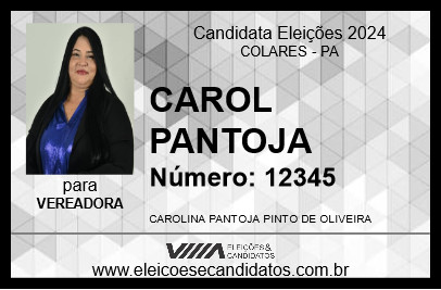 Candidato CAROL PANTOJA 2024 - COLARES - Eleições