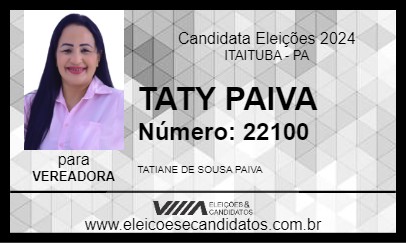 Candidato TATY PAIVA 2024 - ITAITUBA - Eleições