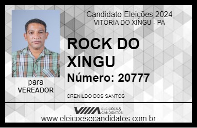 Candidato ROCK DO XINGU 2024 - VITÓRIA DO XINGU - Eleições