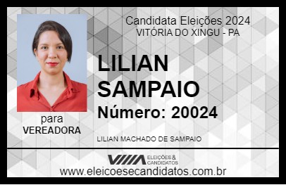 Candidato LILIAN SAMPAIO 2024 - VITÓRIA DO XINGU - Eleições